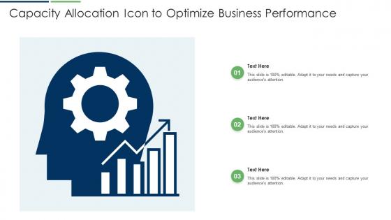 Capacity Allocation Icon To Optimize Business Performance