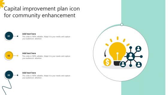 Capital Improvement Plan Icon For Community Enhancement Improvement SS