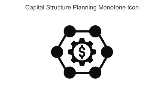 Capital Structure Planning Monotone Icon In Powerpoint Pptx Png And Editable Eps Format