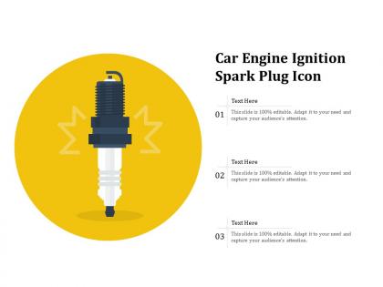 Car engine ignition spark plug icon
