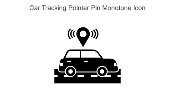 Car Tracking Pointer Pin Monotone Icon In Powerpoint Pptx Png And Editable Eps Format