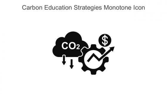 Carbon Education Strategies Monotone Icon In Powerpoint Pptx Png And Editable Eps Format