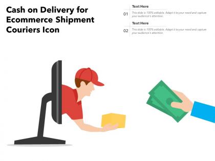 Cash on delivery for ecommerce shipment couriers icon
