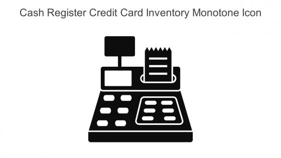 Cash Register Credit Card Inventory Monotone Icon In Powerpoint Pptx Png And Editable Eps Format