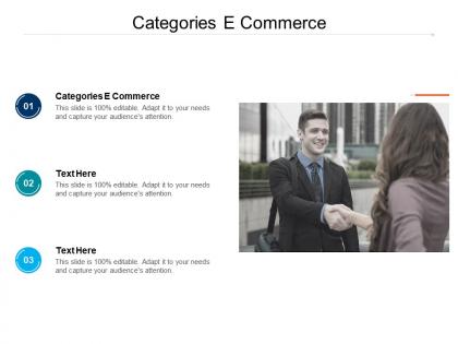 Categories e commerce ppt powerpoint presentation icon graphic images cpb