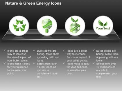 Ce ecology and green energy with eco friendly text ppt icons graphics