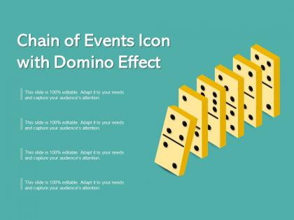 Chain of events icon with domino effect