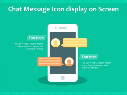 Chat message icon display on screen