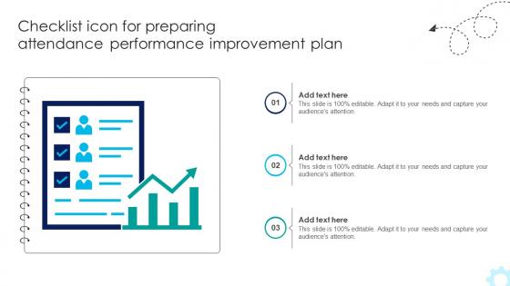 Checklist Icon For Preparing Attendance Performance Improvement Plan Improvement SS