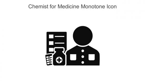 Chemist For Medicine Monotone Icon In Powerpoint Pptx Png And Editable Eps Format