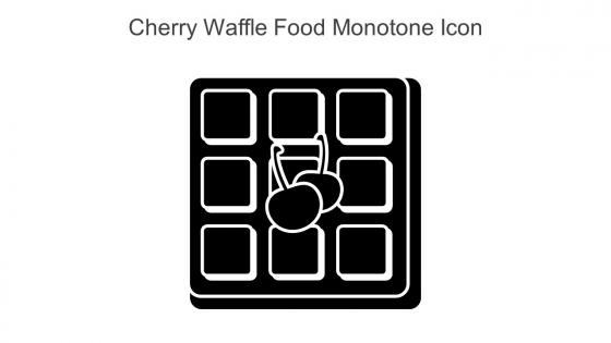 Cherry Waffle Food Monotone Icon In Powerpoint Pptx Png And Editable Eps Format