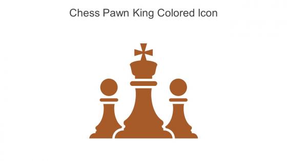 Chess Pawn King Colored Icon In Powerpoint Pptx Png And Editable Eps Format