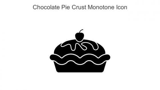 Chocolate Pie Crust Monotone Icon In Powerpoint Pptx Png And Editable Eps Format