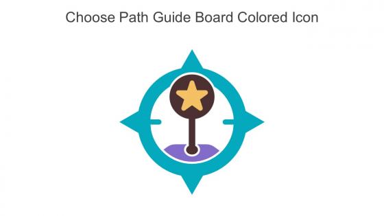 Choose Path Guide Board Colored Icon In Powerpoint Pptx Png And Editable Eps Format