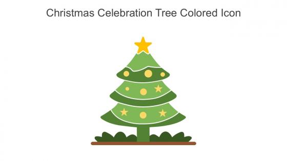 Christmas Celebration Tree Colored Icon In Powerpoint Pptx Png And Editable Eps Format