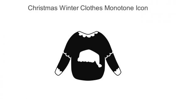 Christmas Winter Clothes Monotone Icon In Powerpoint Pptx Png And Editable Eps Format