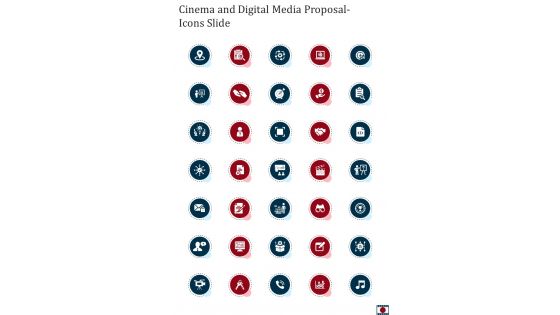 Cinema And Digital Media Proposal Icons Slide One Pager Sample Example Document