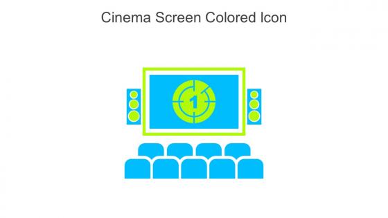 Cinema Screen Colored Icon In Powerpoint Pptx Png And Editable Eps Format