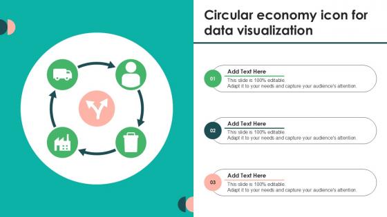 Circular Economy Icon For Data Visualization Ppt Example