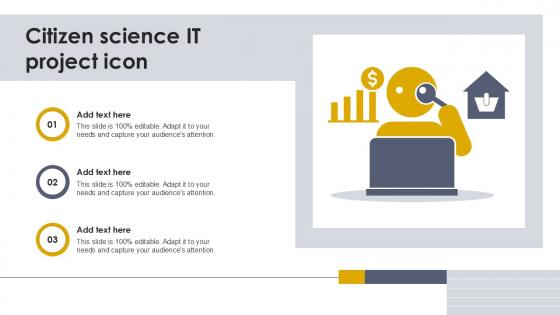 Citizen Science It Project Icon Ppt Template