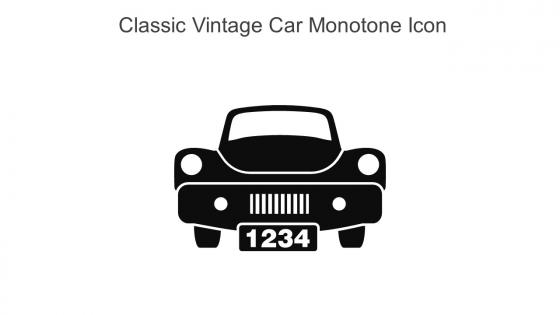 Classic Vintage Car Monotone Icon In Powerpoint Pptx Png And Editable Eps Format