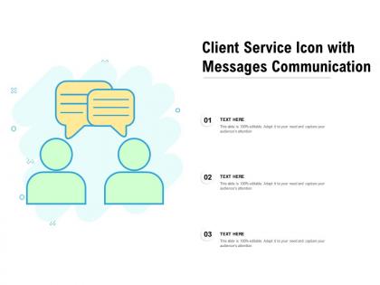 Client service icon with messages communication
