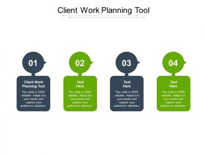 Client work planning tool ppt powerpoint presentation icon shapes cpb