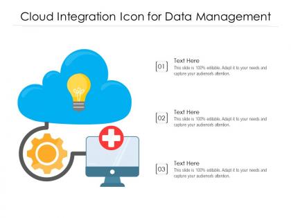 Cloud integration icon for data management