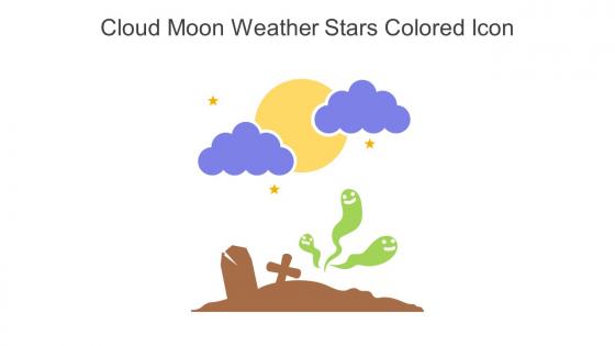 Cloud Moon Weather Stars Colored Icon In Powerpoint Pptx Png And Editable Eps Format