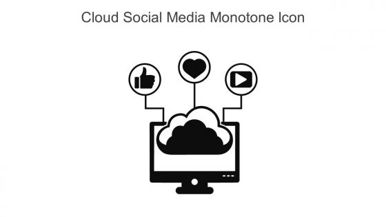 Cloud Social Media Monotone Icon In Powerpoint Pptx Png And Editable Eps Format