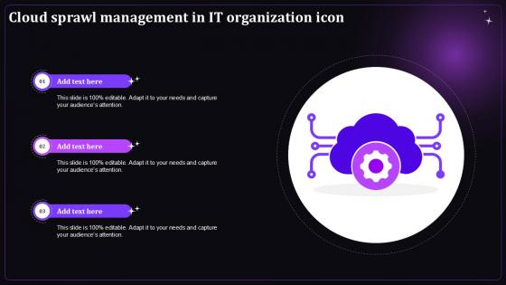 Cloud Sprawl Management In IT Organization Icon Ppt Sample