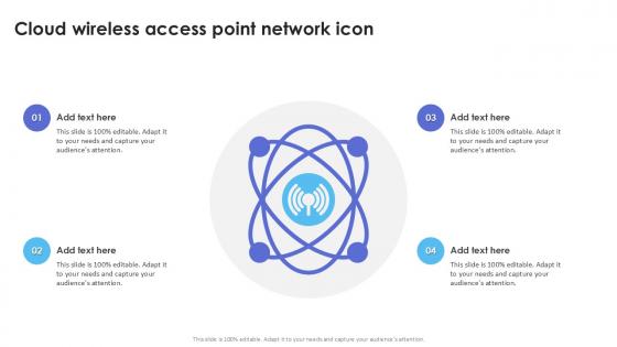 Cloud Wireless Access Point Network Icon PPT Slide