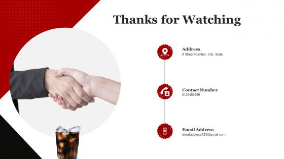 Coca Cola Emotional Advertising Thanks For Watching Ppt Icon Images