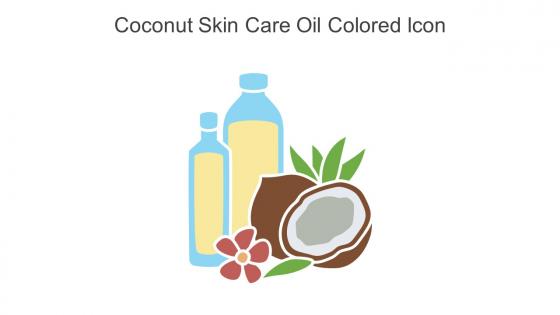 Coconut Skin Care Oil Colored Icon In Powerpoint Pptx Png And Editable Eps Format