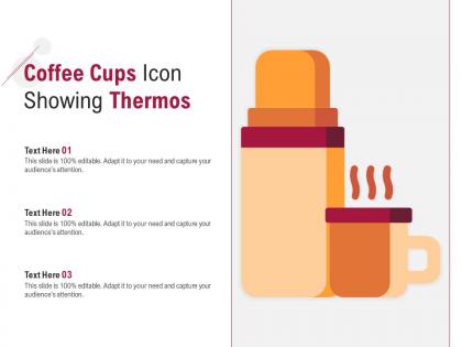 Coffee cups icon showing thermos