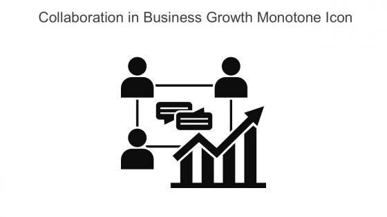 Collaboration In Business Growth Monotone Icon In Powerpoint Pptx Png And Editable Eps Format