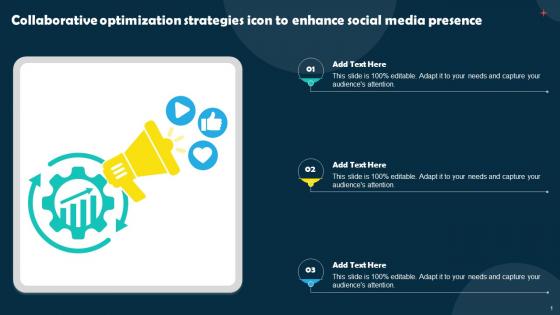 Collaborative Optimization Strategies Icon To Enhance Social Media Presence