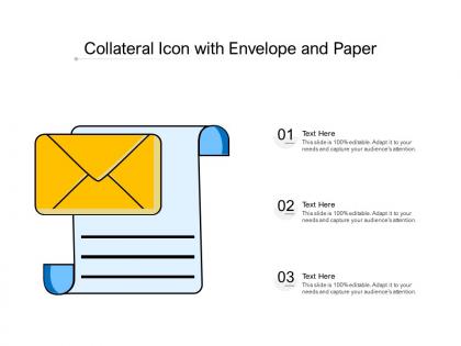Collateral icon with envelope and paper
