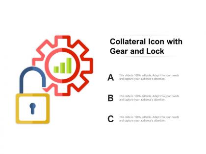 Collateral icon with gear and lock