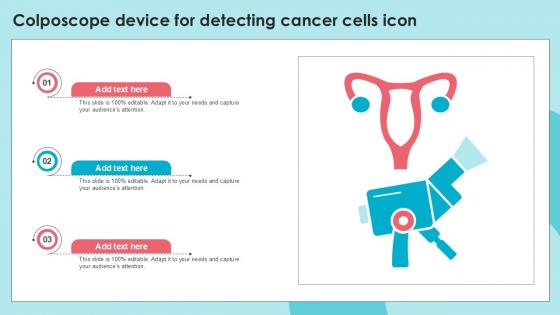 Colposcope Device For Detecting Cancer Cells Icon Ppt Powerpoint