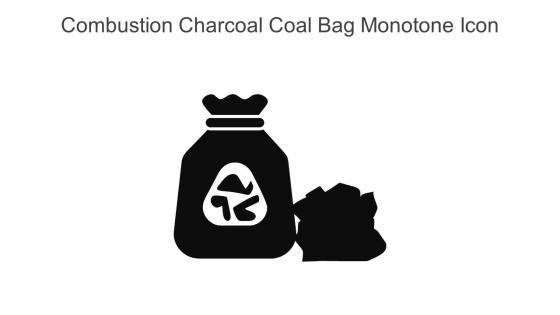 Combustion Charcoal Coal Bag Monotone Icon In Powerpoint Pptx Png And Editable Eps Format