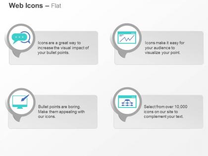 Comments web analytics web design site map ppt icons graphics