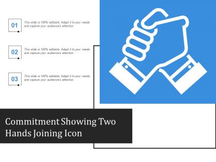 Commitment showing two hands joining icon