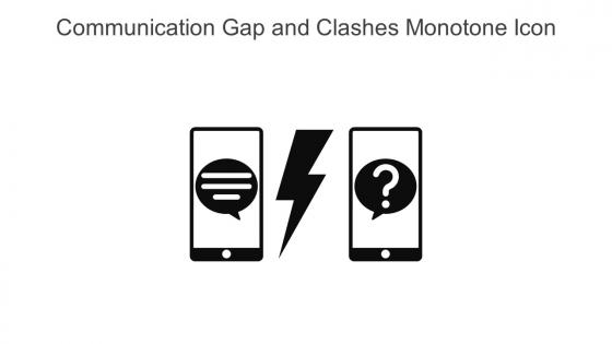 Communication Gap And Clashes Monotone Icon In Powerpoint Pptx Png And Editable Eps Format