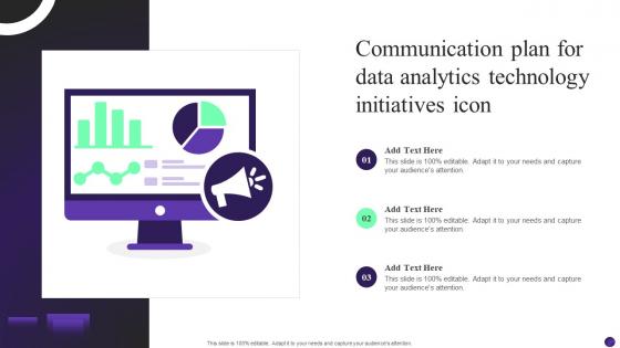 Communication Plan For Data Analytics Technology Initiatives Icon