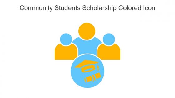 Community Students Scholarship Colored Icon In Powerpoint Pptx Png And Editable Eps Format