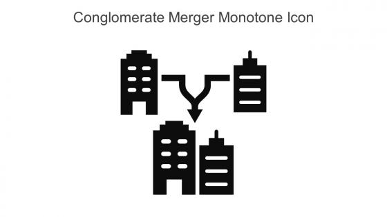 Companies Conglomerate Merger Monotone Icon In Powerpoint Pptx Png And Editable Eps Format