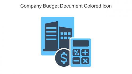 Company Budget Document Colored Icon In Powerpoint Pptx Png And Editable Eps Format