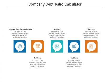 Company debt ratio calculator ppt powerpoint presentation icon template cpb