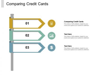 Comparing credit cards ppt powerpoint presentation icon graphic tips cpb